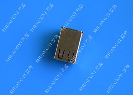 ประเทศจีน 4 Pin AF Type USB Charging Connector , Right Angle Female SMT USB 2.0 Connector ผู้ผลิต