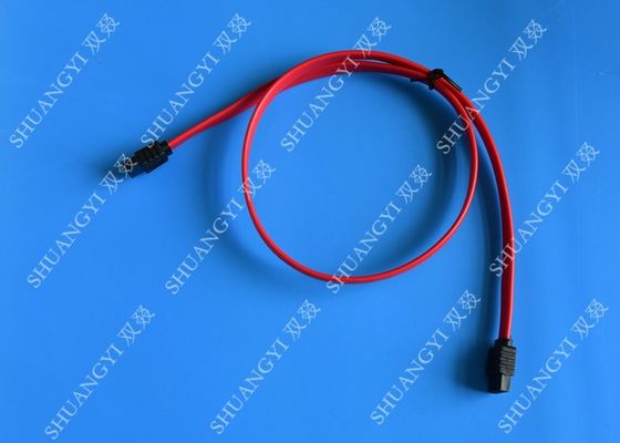 ประเทศจีน Red 18 Inch Custom SATA Data Cables SATA III 6.0 Gbps For Blue Ray DVD CD Drives ผู้ผลิต