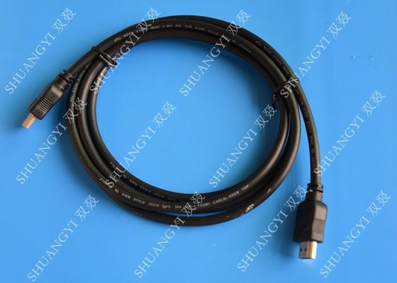 ประเทศจีน Gold Plated High Speed HDMI Cable , Black Heavy Duty Round HDMI 1.4 Cable ผู้ผลิต