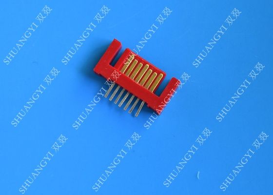 ประเทศจีน Lightweight Red External SATA 7 Pin Connector Voltage 500V SMT Type ผู้ผลิต