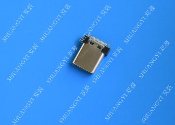 ประเทศจีน On The Go OTG Waterproof Micro USB Connector 24 Pin Stainless Steel Color ผู้ผลิต