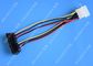 Computer Molex 4 Pin To 2 x15 Pin SATA Data Cable Right Angle Pitch 5.08mm ผู้ผลิต