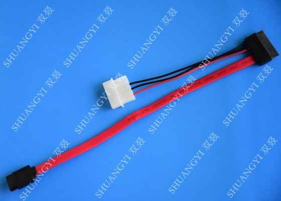 ประเทศจีน SATA 3.0 6Gbps SATA Data Cable , 4 Pin IDE LP4 Power SATA Cable Length 40cm ผู้ผลิต