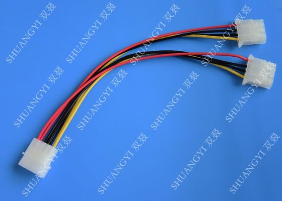 ประเทศจีน Molex 4 Pin To Molex 4 Pin Cable Harness Assembly Pitch 5.08mm For Computer 200mm ผู้ผลิต