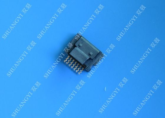 ประเทศจีน PC SMT Male Connector 7 Pin ESATA Port Connector Crimp Type With Latch ผู้ผลิต