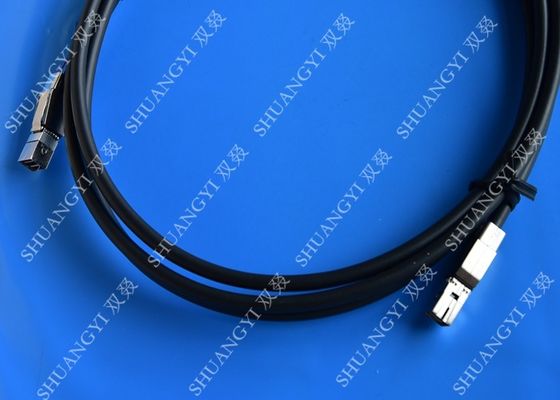 ประเทศจีน 3.3FT External SAS Cable HD Mini SAS SFF-8644 To SFF-8644 Cable 1M / Black ผู้ผลิต