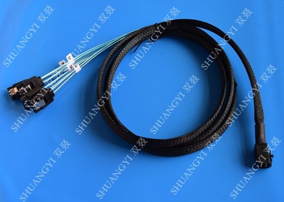 ประเทศจีน Internal HD Mini SAS Cable (SFF-8643) to 4 SATA Forward Breakout Cable 3.3 Feet / 1M ผู้ผลิต